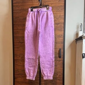 Zena Mineral Washed Purple Joggers
